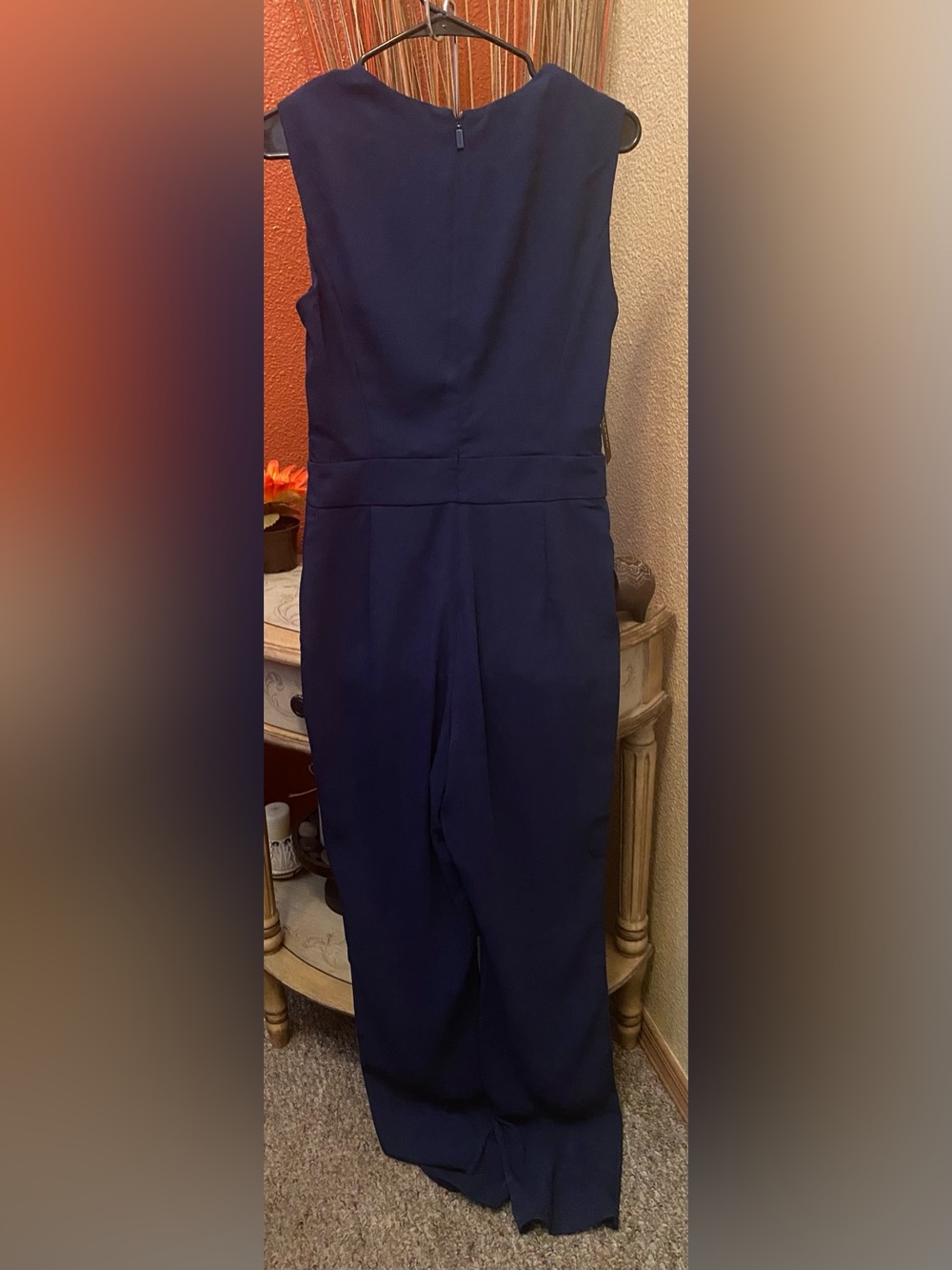 Guess by Marciano -NEW -Sleeveless Navy Jumpsuit featuring unique gold hardware - Picture 9 of 14